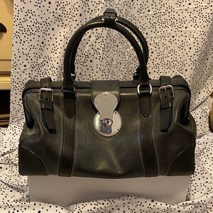 Stylish Black Leather Ralph Lauren The Ricky Bag
